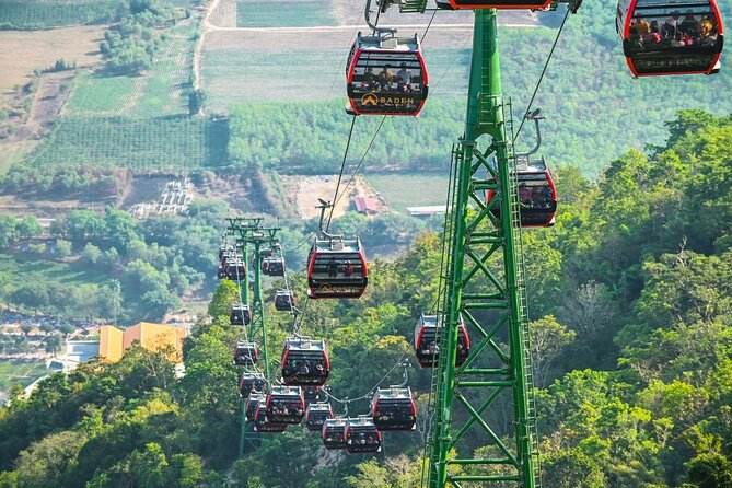 Black Virgin Peak, Cu Chi Tunnels & Cao Dai Temple - Private Tour - Cable car to Bà Đen / Black Virgin Peak: Buddha statues and big sky views