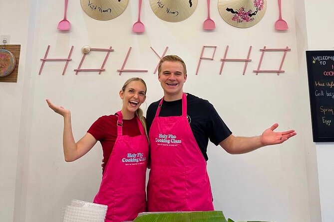 Cook 4 Local Vietnamese Dishes In Pink-themed Class & Market Tour - District 1 and that pink studio feeling