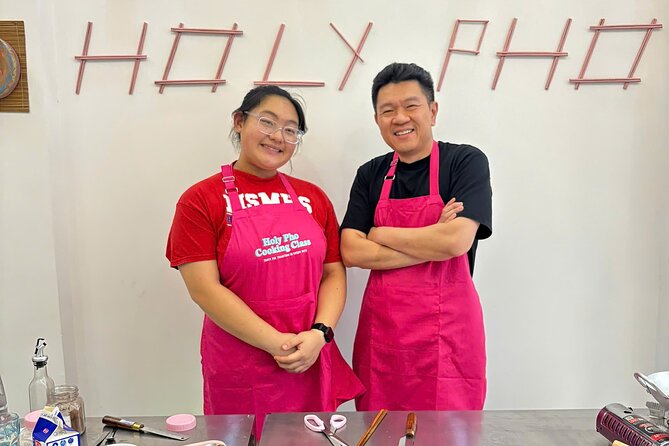 Cook 4 Local Vietnamese Dishes In Pink-themed Class & Market Tour - Your own cooking station: hands-on for real