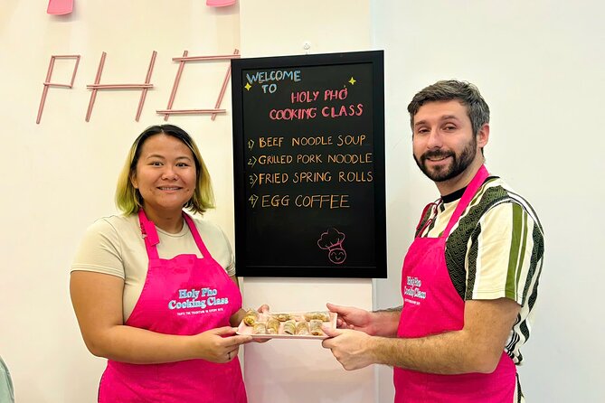 Cook 4 Local Vietnamese Dishes In Pink-themed Class & Market Tour - The 4-course meal: 3 mains and a dessert