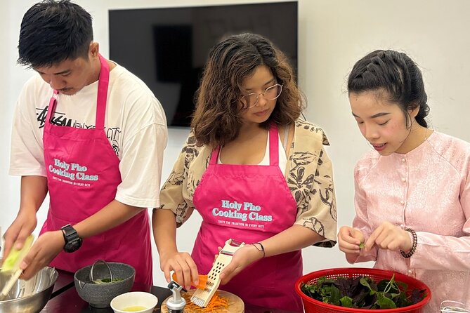 Cook 4 Local Vietnamese Dishes In Pink-themed Class & Market Tour - Scooter-city reality check: moving between market stalls and the kitchen