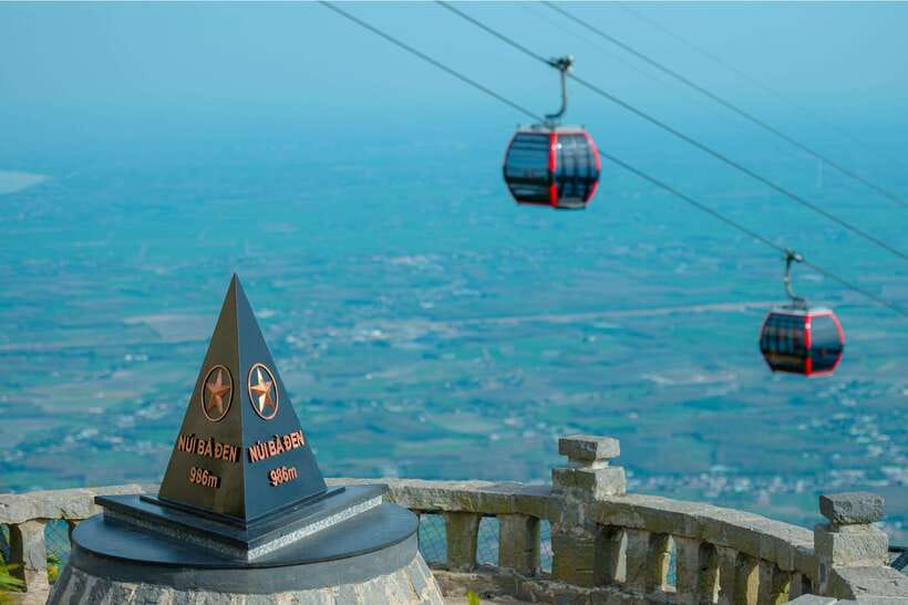 HCM: Cu Chi Tunnels, Cao Dai Temple, Black Virgin Mountain - Ba Den Mountain (Black Virgin Mountain): cable car views and the bronze Buddha
