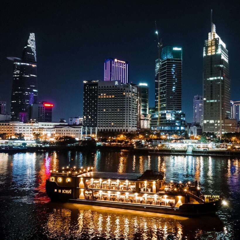 HCM: Saigon River Dinner Cruise - The scooter option: a fast way to see landmarks by night