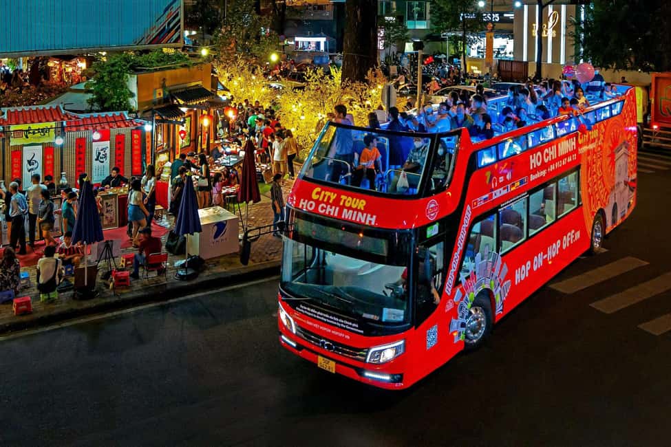 Ho Chi Minh City: Late-Night Open-Top Bus Tour - Meeting point: finding the red double-decker without stress