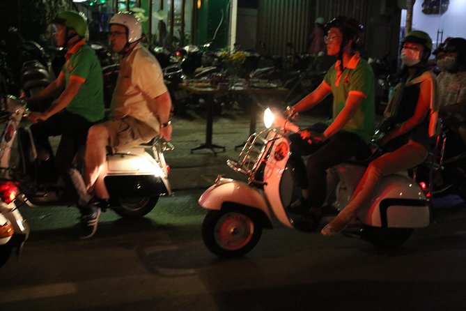 Saigon After Dark Vespa Street Food Tour + Live Music 4 hours - Scooter reality: comfort, safety, and how to prepare